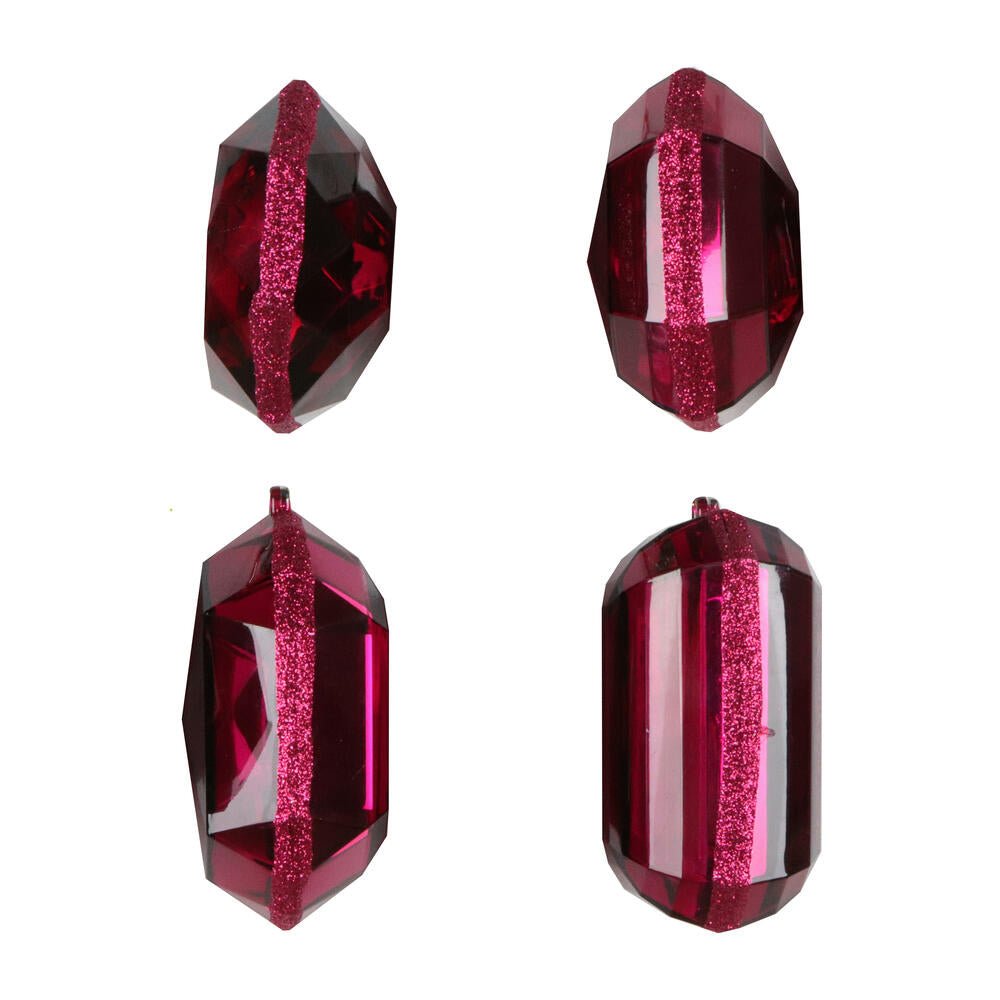 Shop For 4 - 5" Acrylic Jewel Assortment Ornament: Burgundy (Set 4)