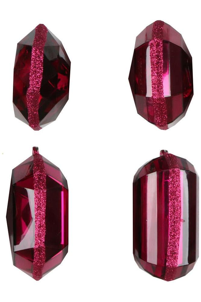 Shop For 4 - 5" Acrylic Jewel Assortment Ornament: Burgundy (Set 4)