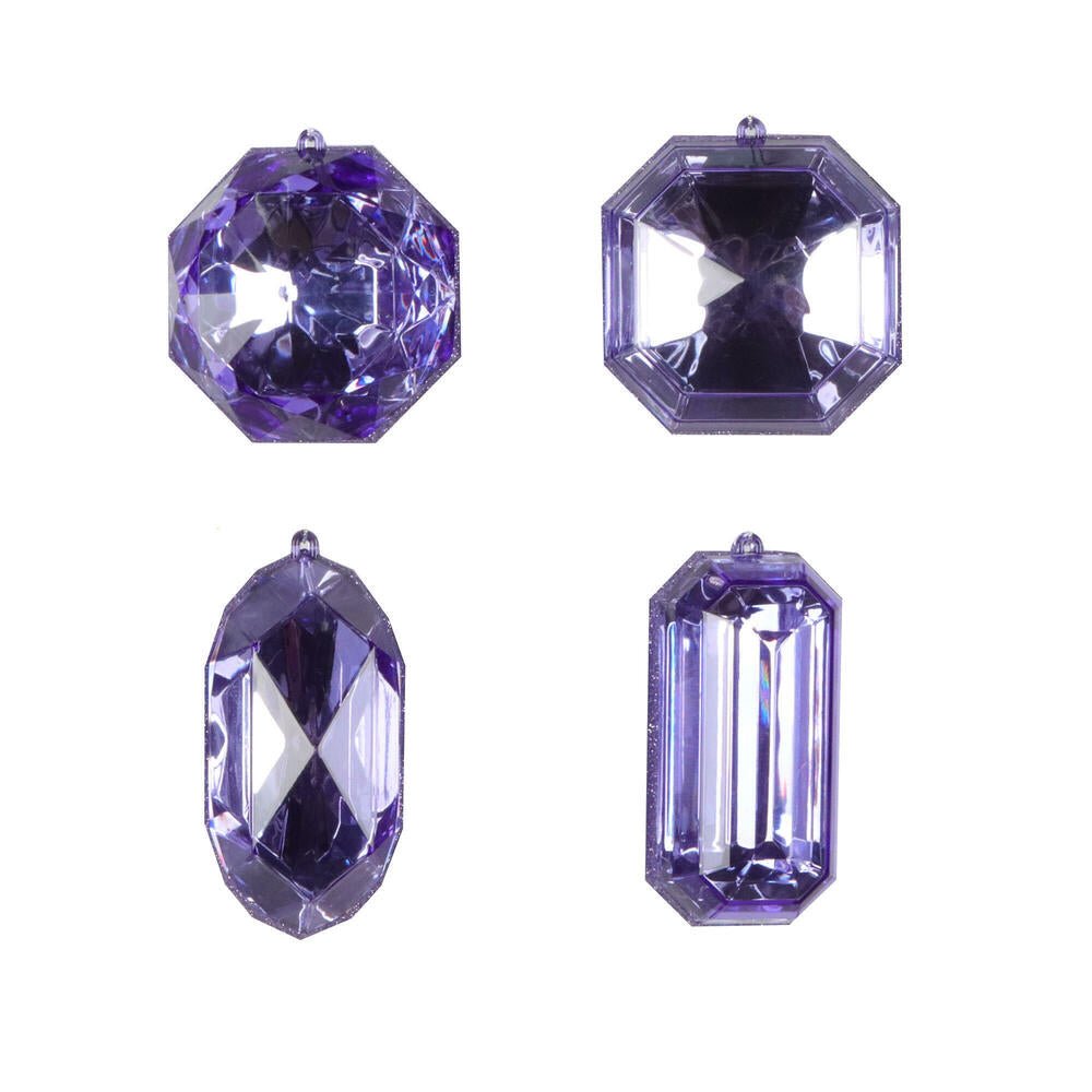 Shop For 4 - 5" Acrylic Jewel Assortment Ornament: Lavender (Set 4)