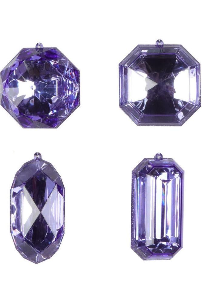 Shop For 4 - 5" Acrylic Jewel Assortment Ornament: Lavender (Set 4)