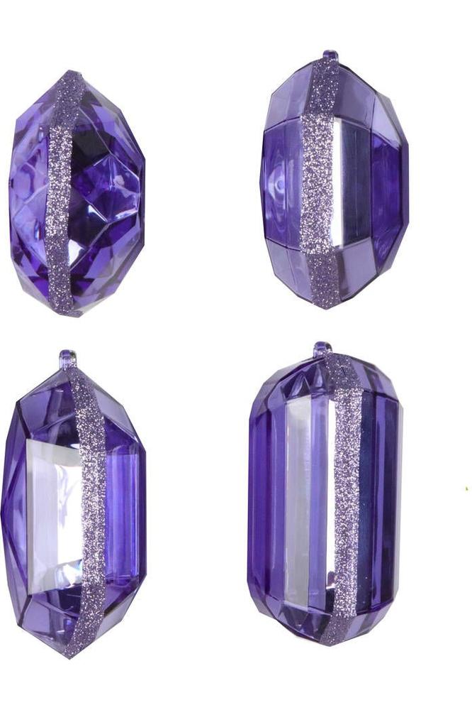 Shop For 4 - 5" Acrylic Jewel Assortment Ornament: Lavender (Set 4)