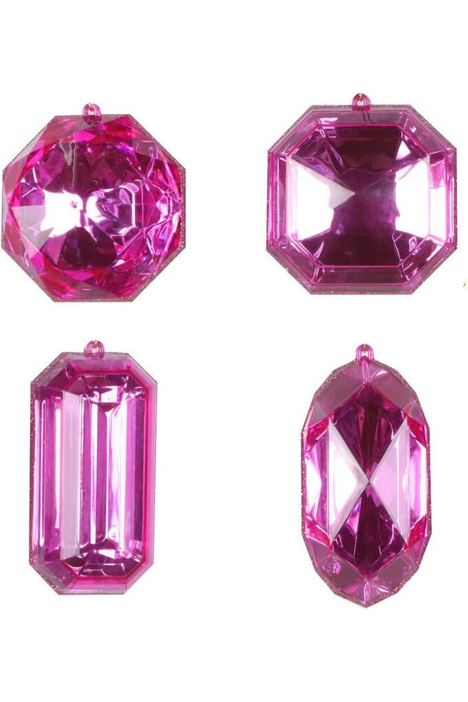 Shop For 4 - 5" Acrylic Jewel Assortment Ornament: Mauve (Set 4)