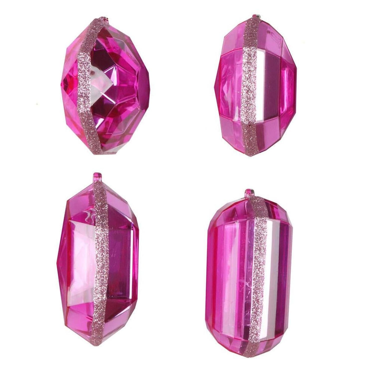 4-5" Acrylic Jewel Assortment Ornament: Mauve (Set 4)