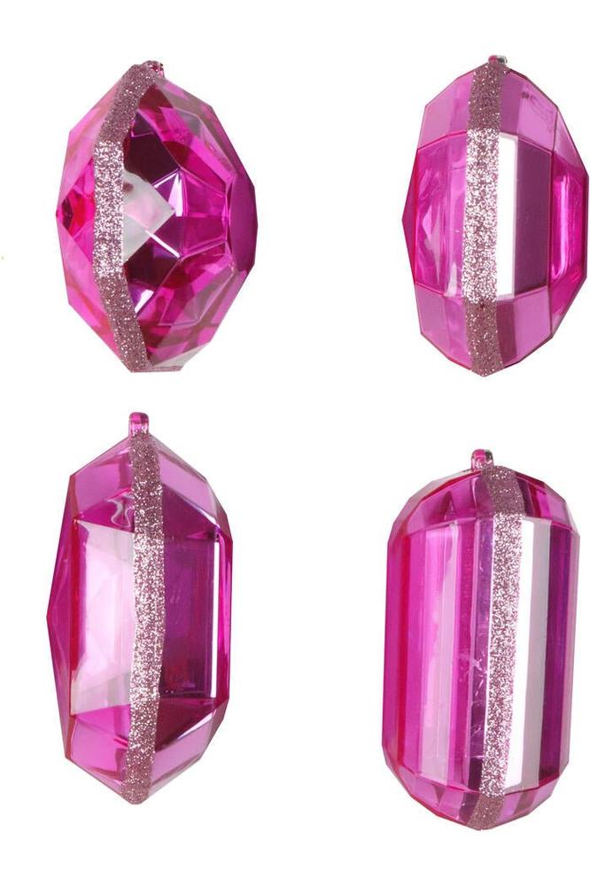 Shop For 4 - 5" Acrylic Jewel Assortment Ornament: Mauve (Set 4)