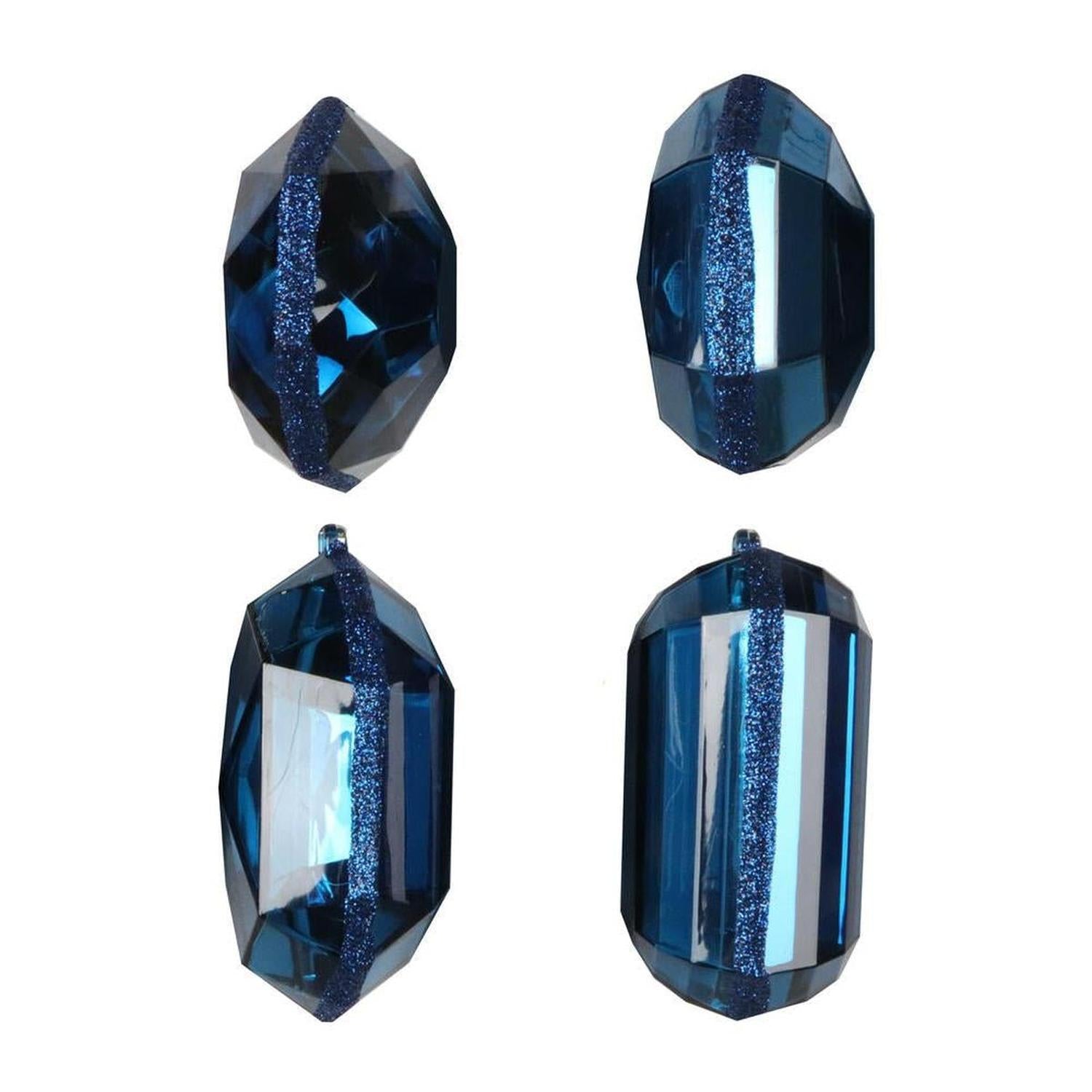 4-5" Acrylic Jewel Assortment Ornament: Midnight Blue (Set 4)