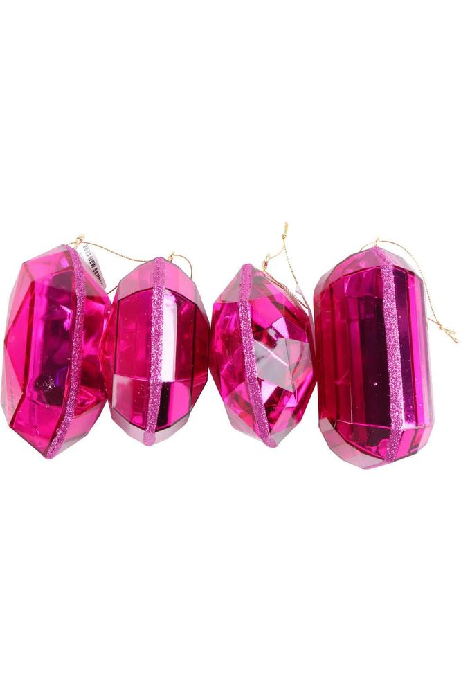 Shop For 4 - 5" Acrylic Jewel Assortment Ornament: Pink (Set 4)