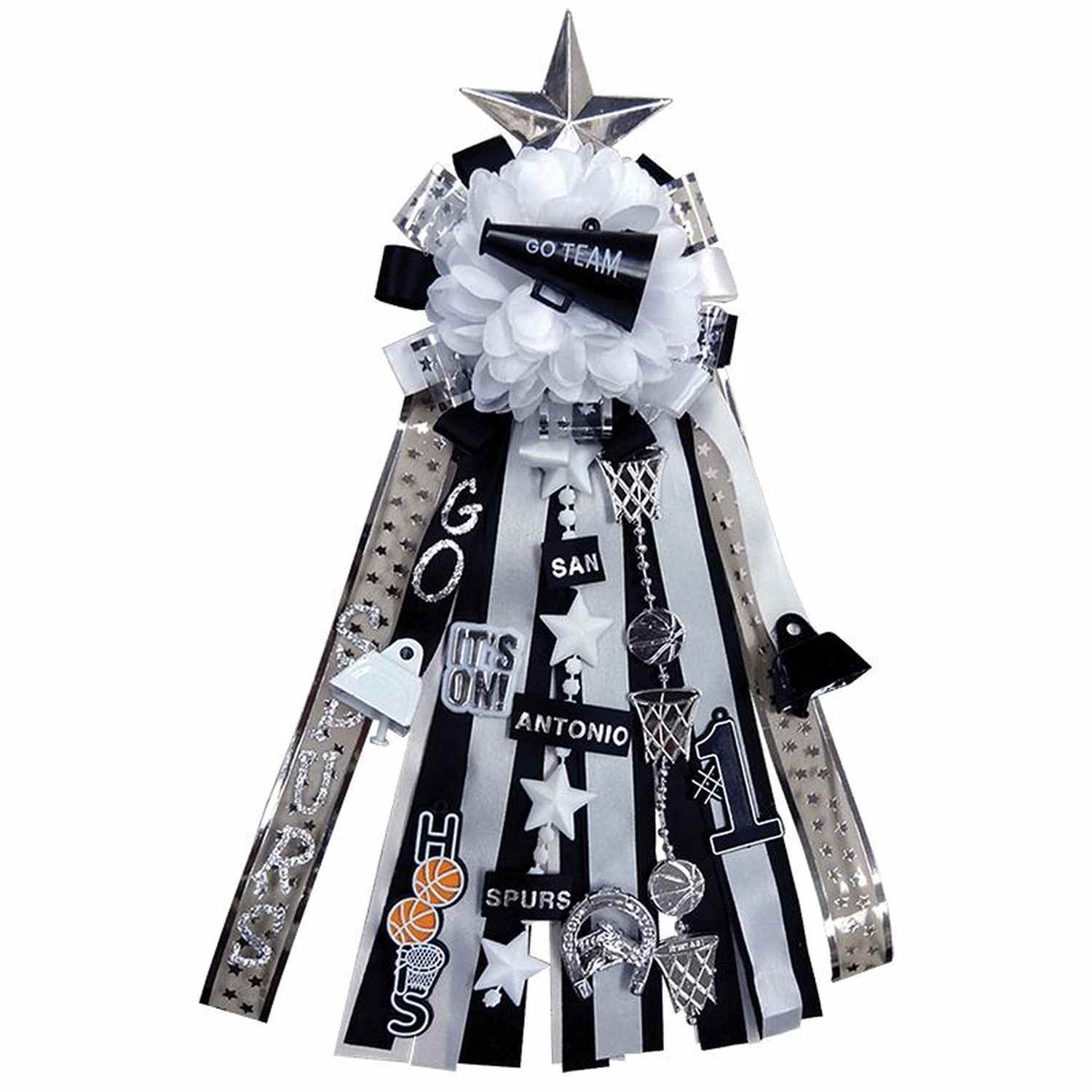 Shop For 4' Basketball Garland Metallic Silver