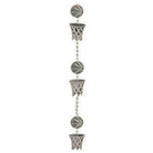 Shop For 4' Basketball Garland Metallic Silver