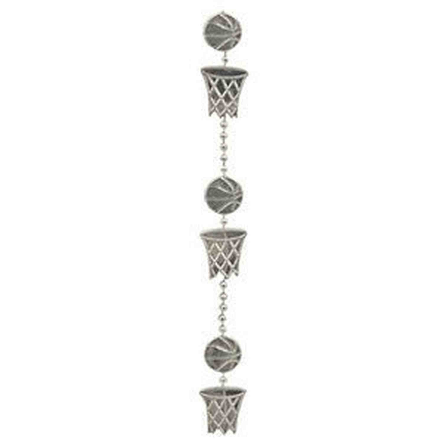 Shop For 4' Basketball Garland Metallic Silver