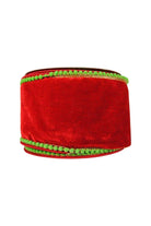 Shop For 4" Beaded Pom Edge Ribbon: Red/Lime (10 Yards)