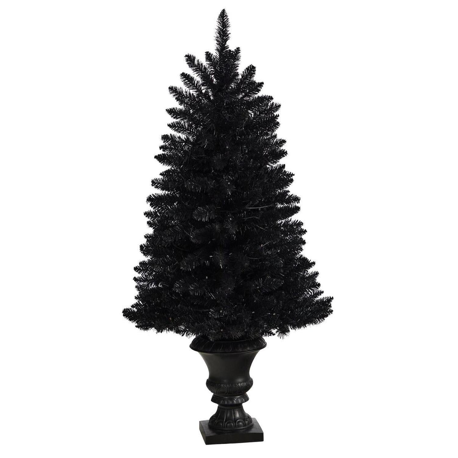 4’ Black Halloween Artificial Christmas Tree