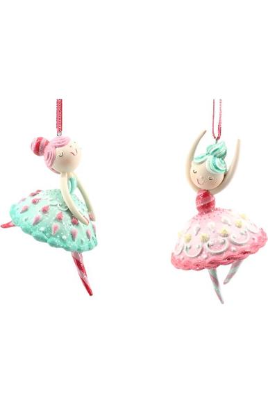 Shop For 4" Candy Ballerina Ornaments (Set of 2)