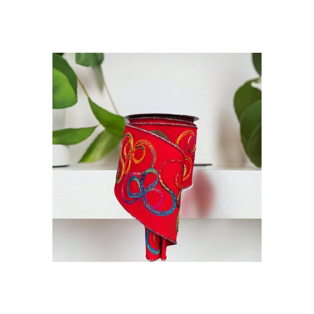 Shop For 4" Candy Loop Ribbon: Red (10 Yards) at Michelle's aDOORable Creations