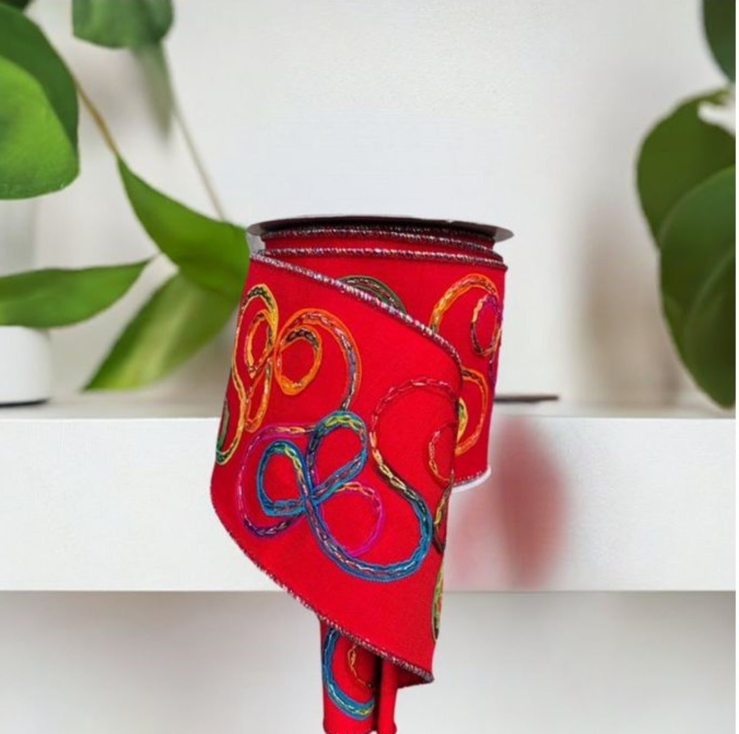 Shop For 4" Candy Loop Ribbon: Red (10 Yards) at Michelle's aDOORable Creations