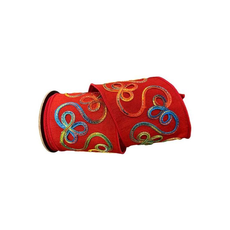 Shop For 4" Candy Loop Ribbon: Red (10 Yards) at Michelle's aDOORable Creations