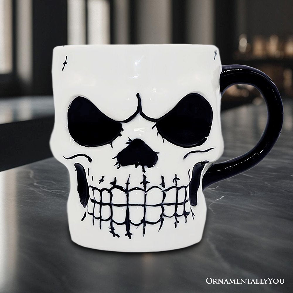 Shop For 4" Classic Skeleton Face Spook Mug