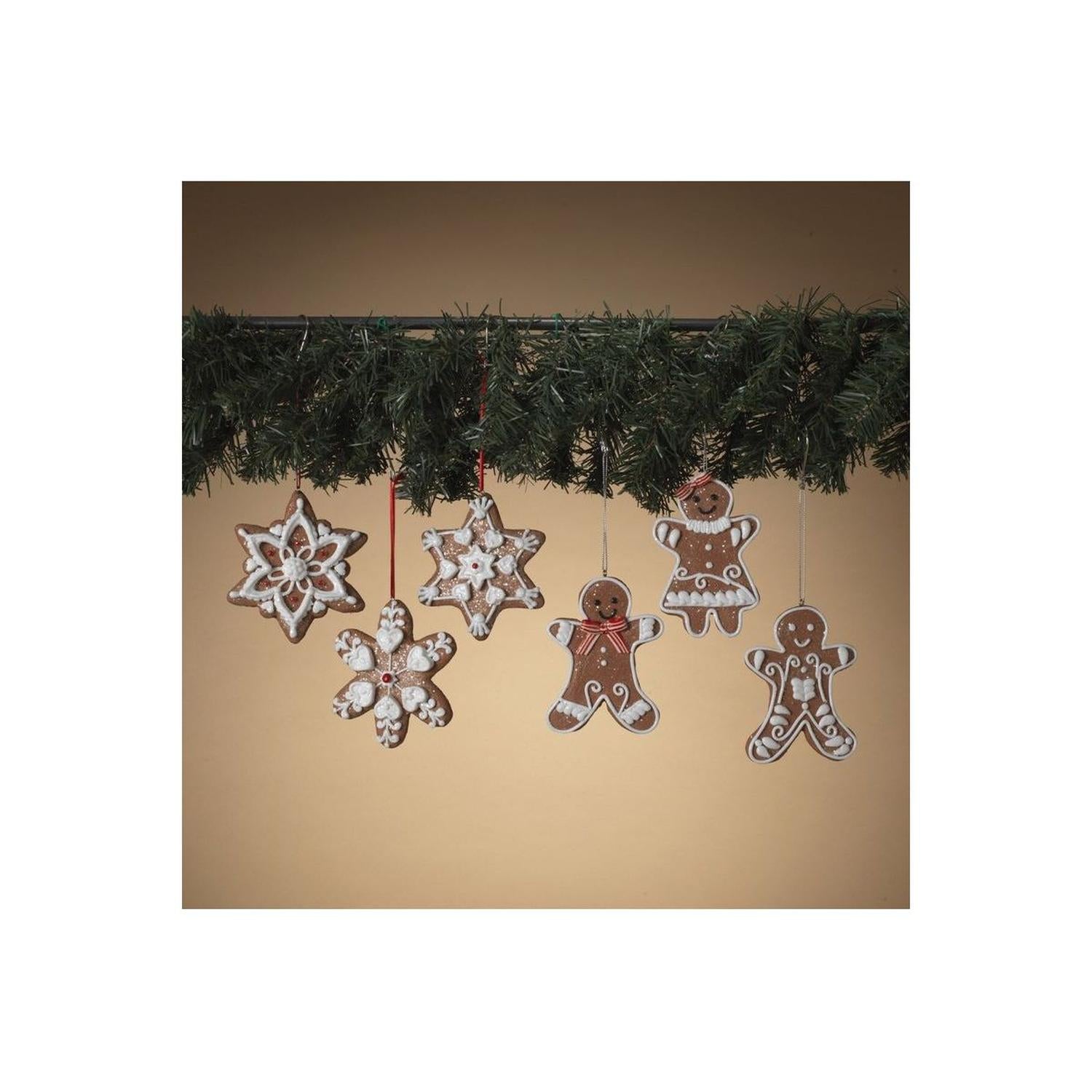 4" Clay Dough Holiday Gingerbread Ornaments
