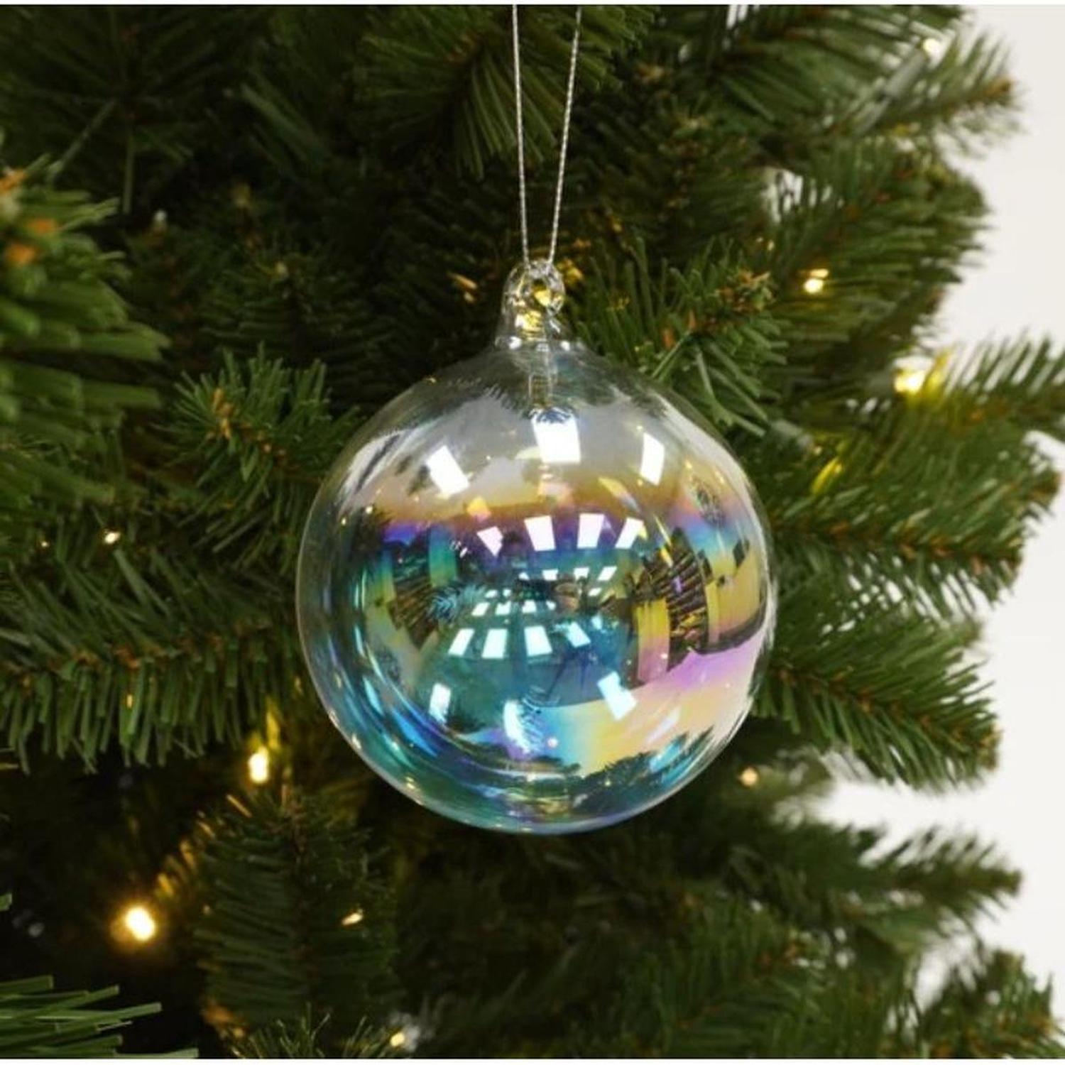 4" Clear Bubble Ball Ornament