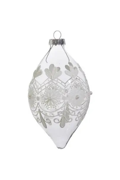 Shop For 4" Clear Frosted Glass Christmas Ornament