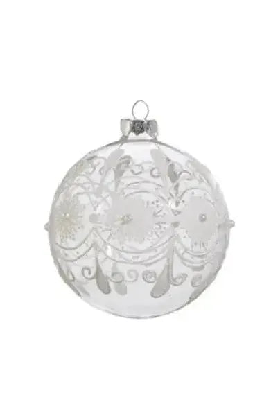 Shop For 4" Clear Frosted Glass Christmas Ornament