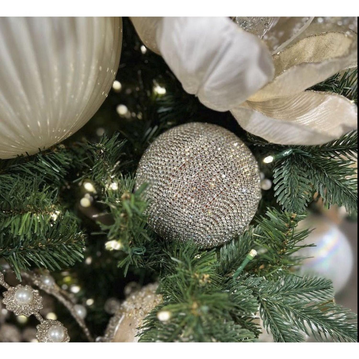 4" Decadent Diamond Ornament: Crystal