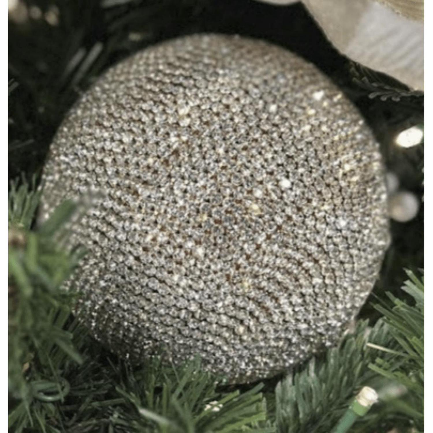 4" Decadent Diamond Ornament: Crystal