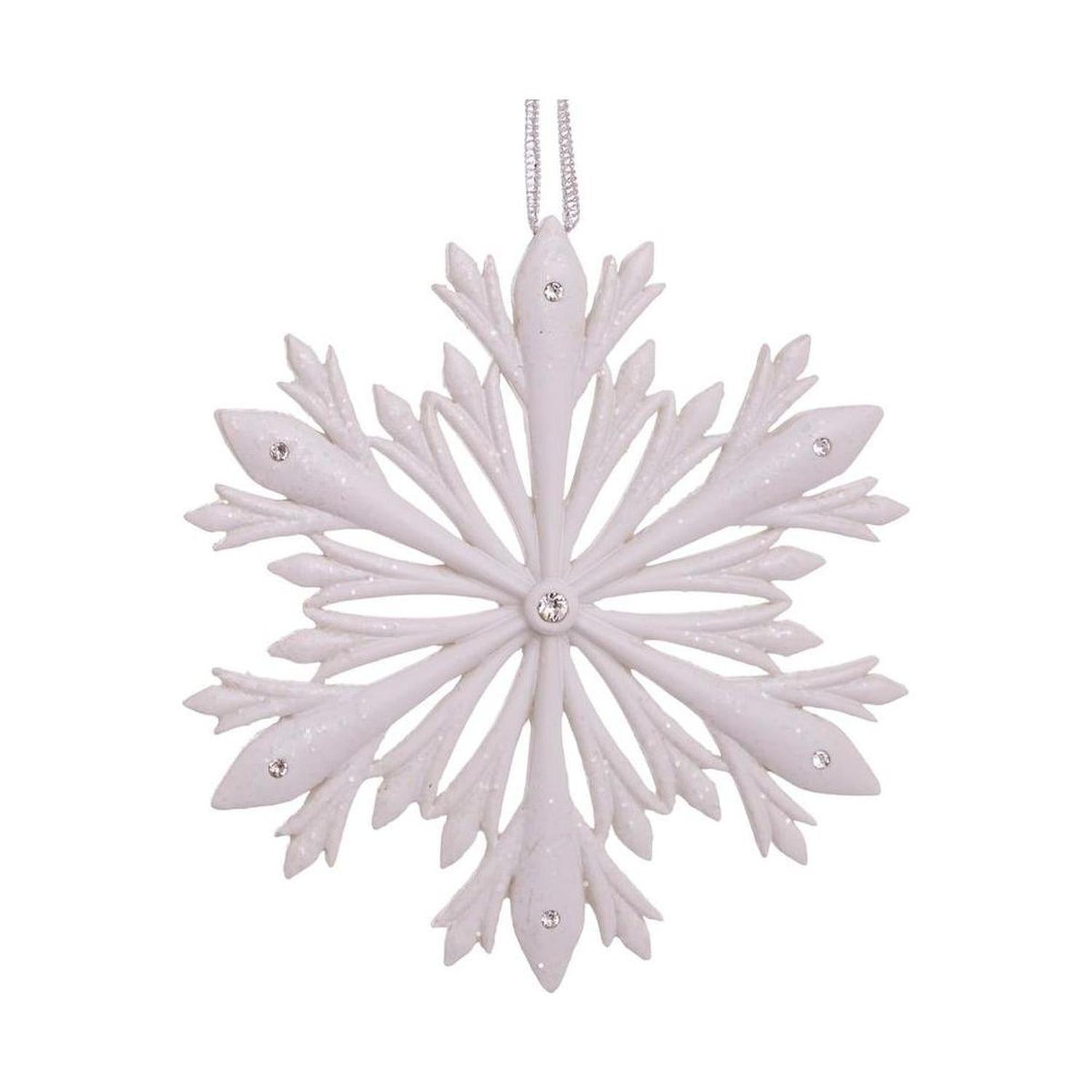 4" Elegant Snowflake Ornament with Swarovski