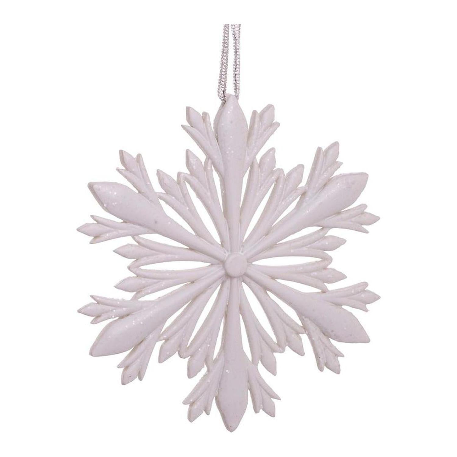4" Elegant Snowflake Ornament with Swarovski