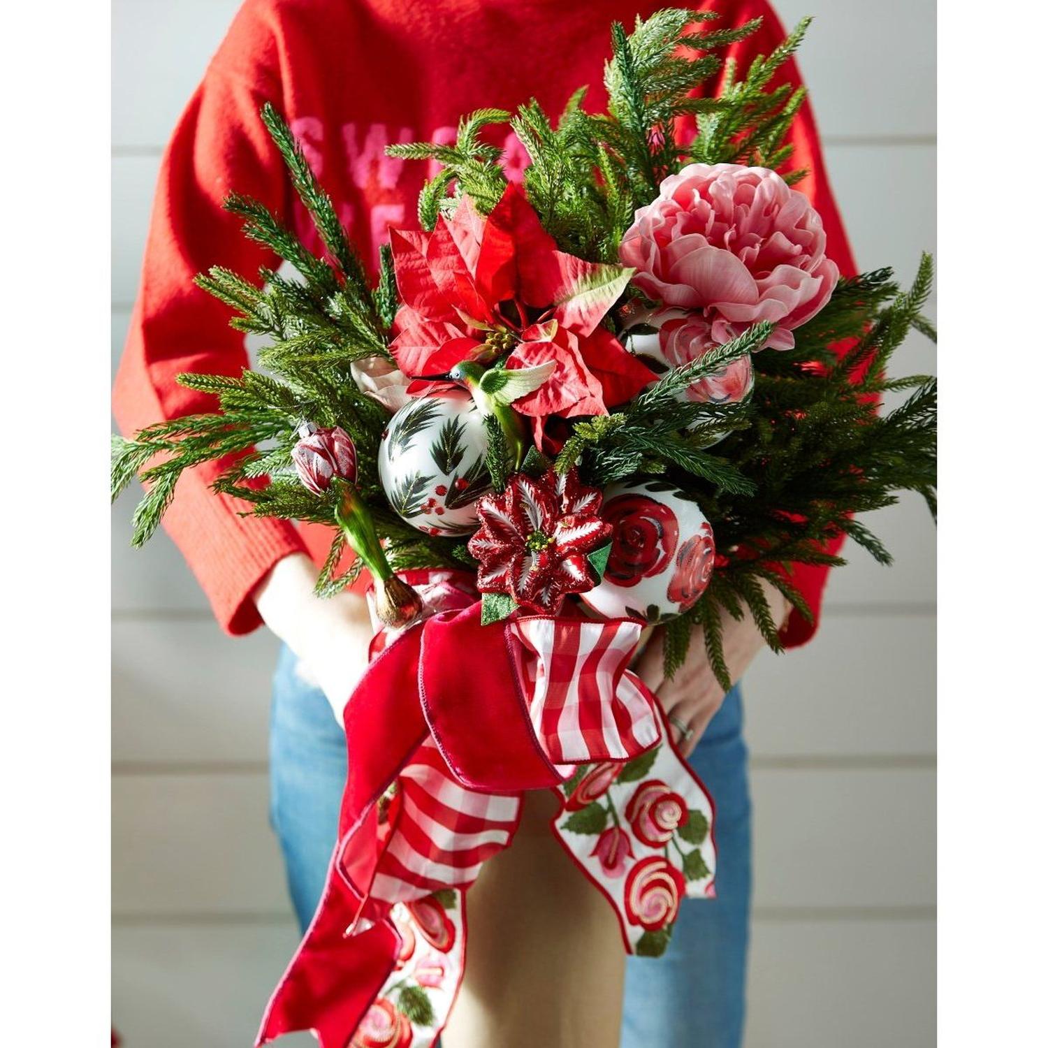 4" Embroidered Roses Ribbon (10 Yards)