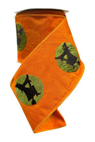 Shop For 4" Embroidered Witch Ribbon: Orange (10 Yards)