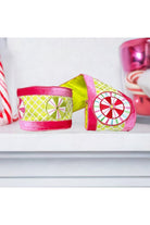 Shop For 4" EXCLUSIVE Sweet Candy Ribbon: Green/Pink (5 Yards) at Michelle's aDOORable Creations