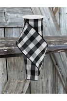 Shop For 4" Faux Dupioni Check Ribbon: Black & White (10 Yards)