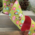 Shop For 4" Faux Linen Bird Ribbon: Hot Pink & Green (10 Yards)