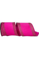 Shop For 4" Glitter Stripe Dupioni Ribbon: Fuchsia (5 Yards)