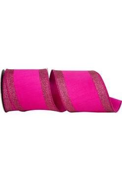 Shop For 4" Glitter Stripe Dupioni Ribbon: Fuchsia (5 Yards)