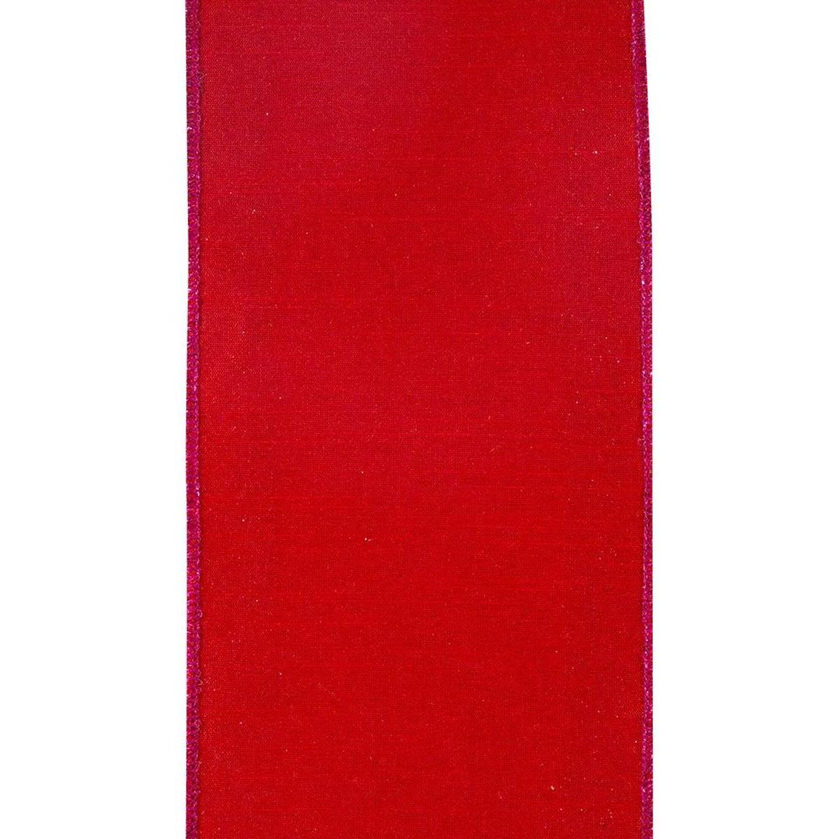 Shop For 4" Glitter Stripe Dupioni Ribbon: Red/Fuchsia (5 Yards)