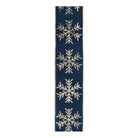 Shop For 4" Gold Snowflake Ribbon: Blue (5 Yards)