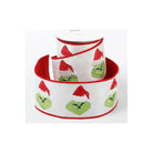 Shop For 4" Green Monster Dupion Ribbon: Red/White (5 Yards)