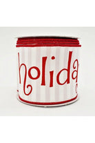 Shop For 4" Happy Holidays Ribbon: Red/White (10 Yards)