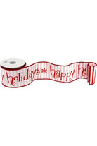 Shop For 4" Happy Holidays Ribbon: Red/White (10 Yards)