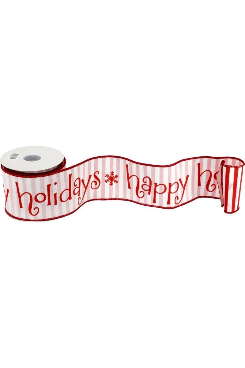 Shop For 4" Happy Holidays Ribbon: Red/White (10 Yards)