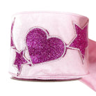 Shop For 4" Hearts and Stars Velvet Ribbon: Light Pink (5 Yards)
