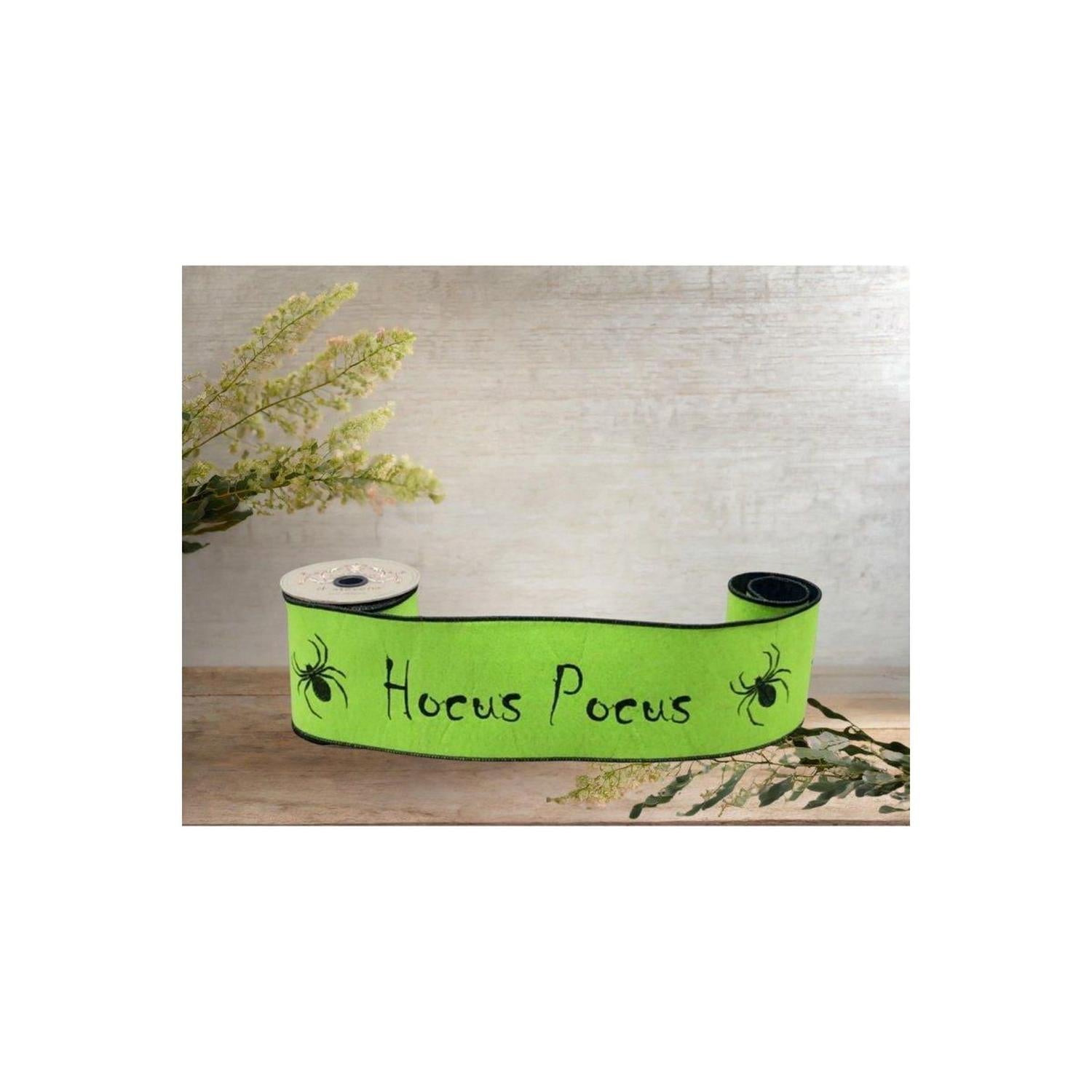 Shop For 4" Hocus Pocus Felt Ribbon: Lime Green (5 Yards)