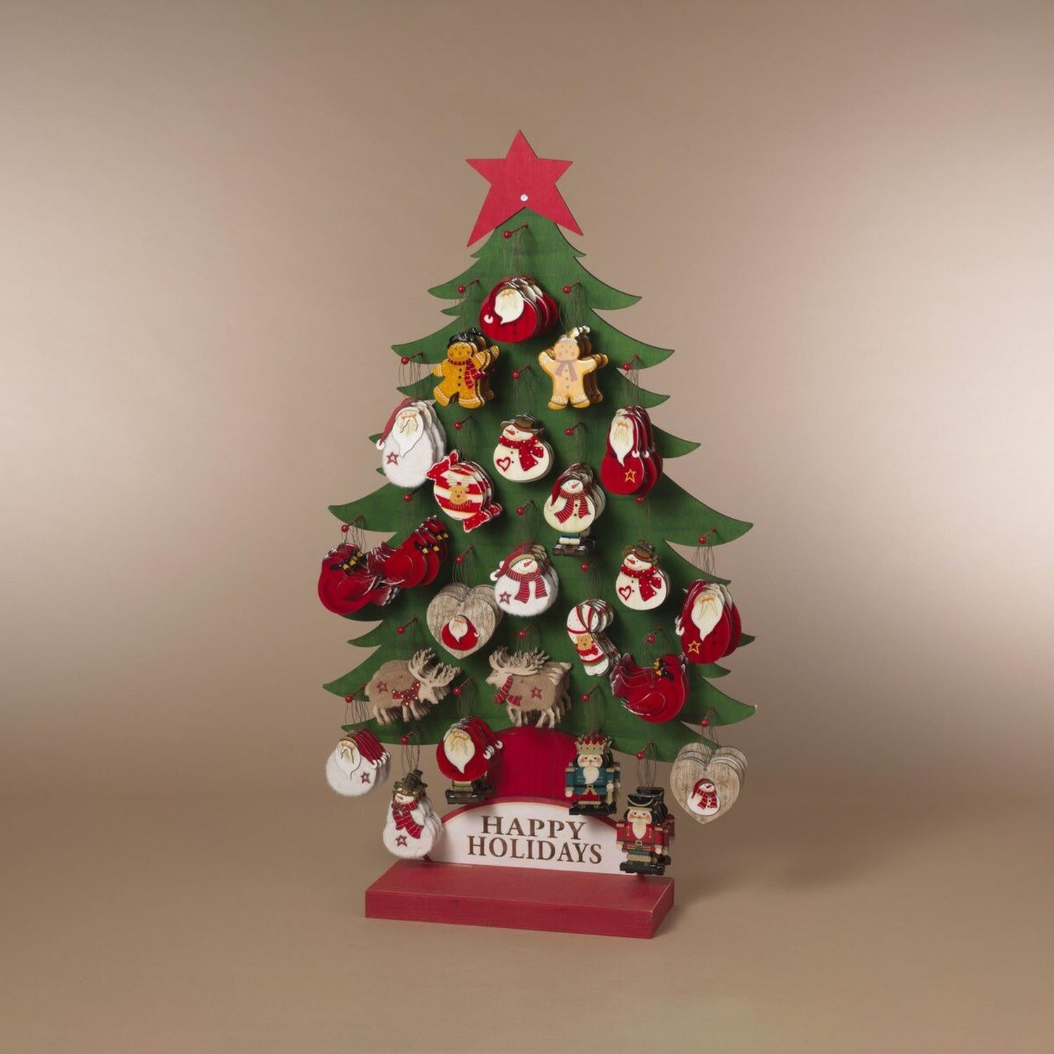 4" Holiday Wood Ornaments (Asst)