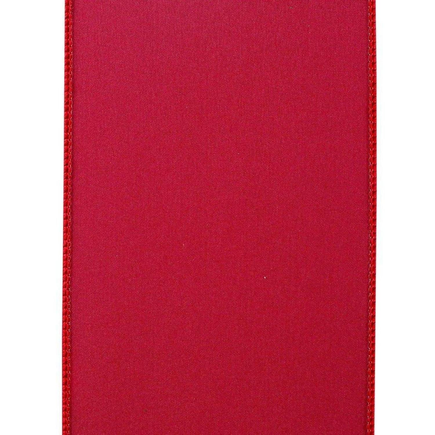 4 inch Value Velvet Ribbon: Red (10 Yards)