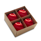Shop For 4 Inch Vintage - Inspired Red Satin Ball Ornaments (Set of 4)