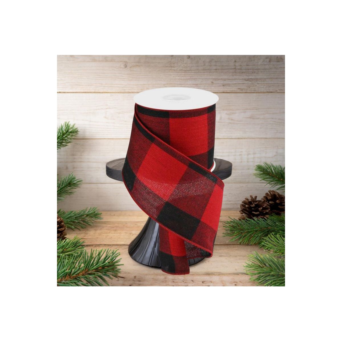 Shop For 4" Large Plaid Checks: Red & Black (10 Yards)
