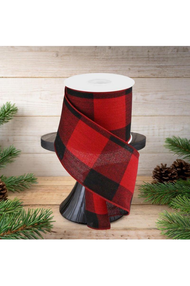 Shop For 4" Large Plaid Checks: Red & Black (10 Yards)