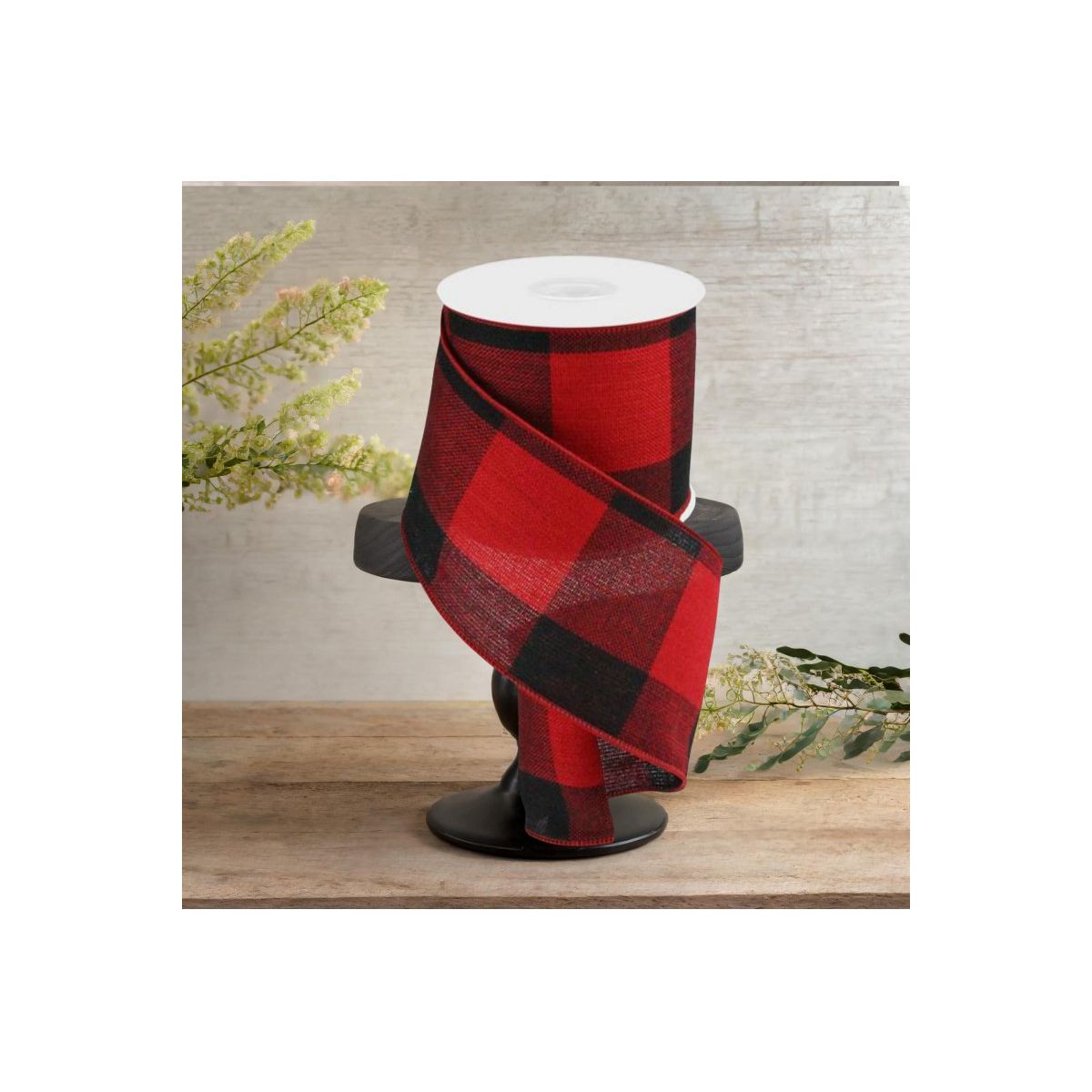 Shop For 4" Large Plaid Checks: Red & Black (10 Yards)