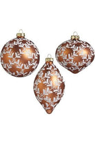 Shop For 4" Leaf Pattern Ornaments (Asst 3)